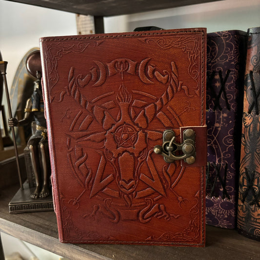 Baphomet Pentacle Leather Journal